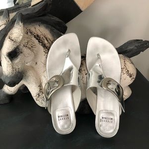 Stuart Weitzman Silver Sandals 8.5 Narrow
